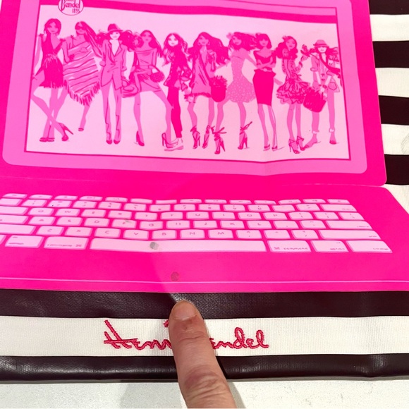 VTG Iconic Henri Bendel TO GO TECH SET, NWT, 3 Bag Set: Phone, iPad, & Laptop - Picture 8 of 13